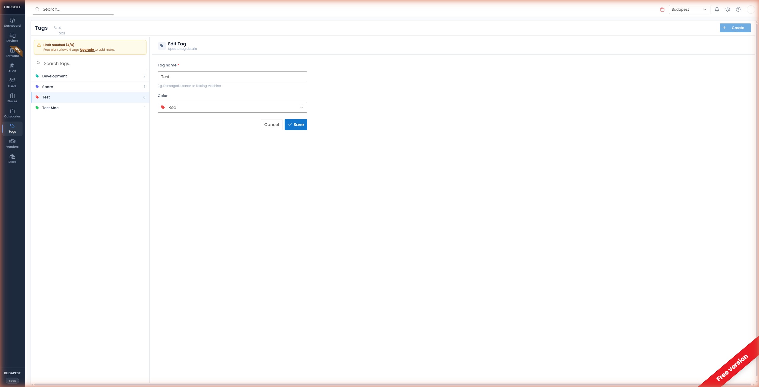 Tag editor