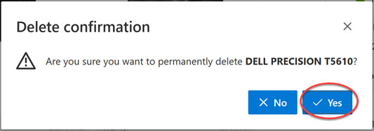 delete a device