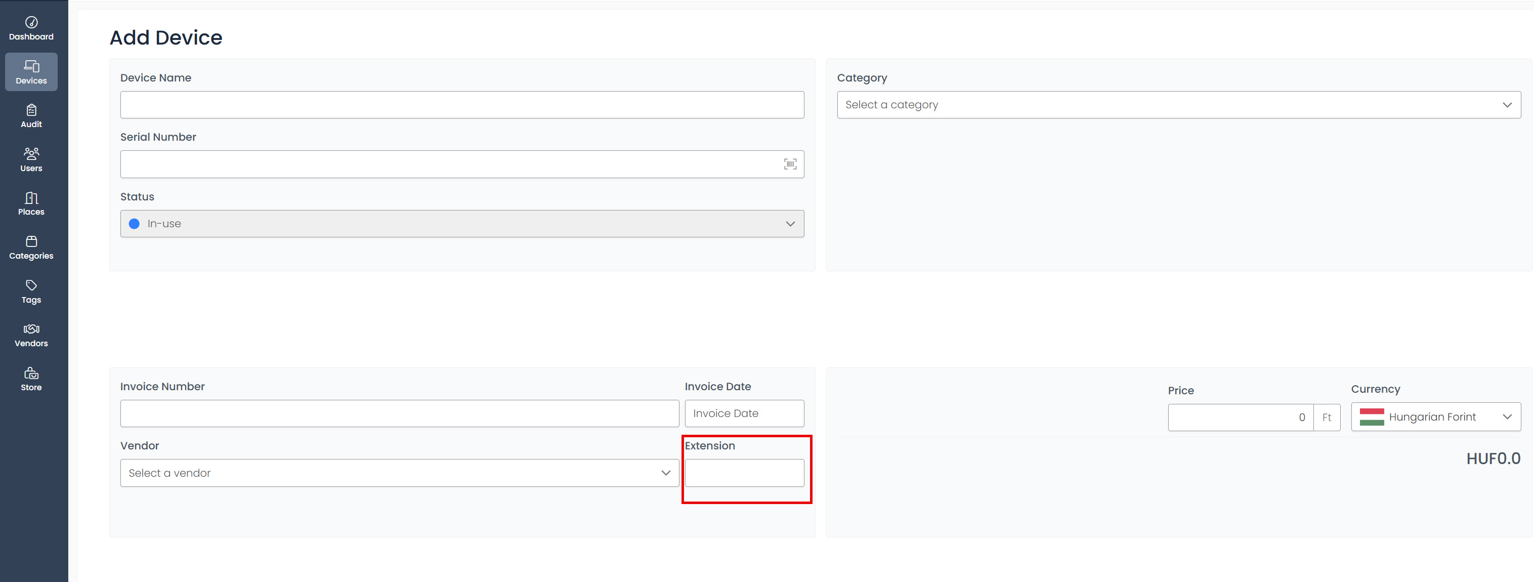 manage custom invoice data