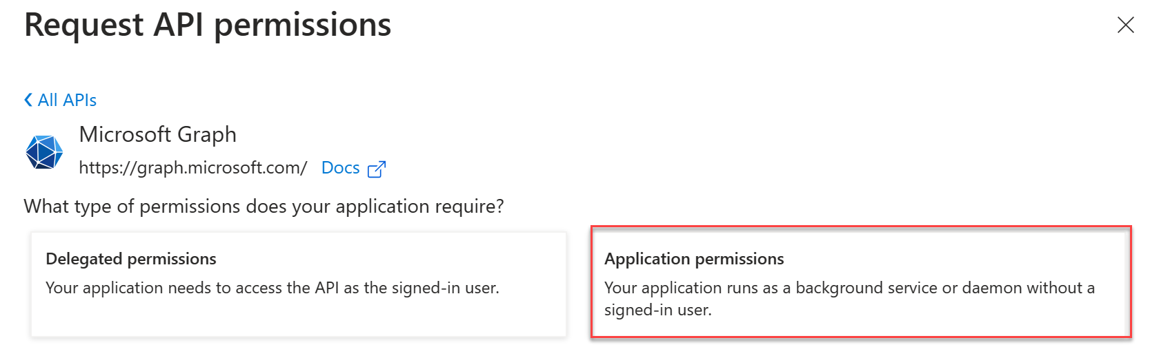application permissions